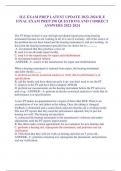 ILE EXAM PREP LATEST UPDATE 2022-2024/ILE  FINAL EXAM PREP 190 QUESTIONS AND CORRECT  ANSWERS 2022-2024