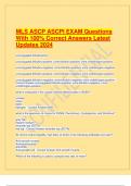 MLS ASCP ASCPI EXAM Questions With 100% Correct Answers Latest Updates 2024.pdf