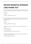 REVISED NEONATAL INTENSIVE CARE PHARM TEST
