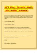 ASCP RECALL EXAM 2024 WITH 100% CORRECT ANSWERS.pdf