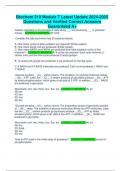 Biochem 210 Module 7 Latest Update 2024-2025 Questions and Verified Correct Answers Guaranteed A&plus;