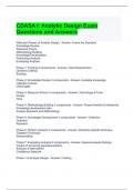 CDASA I Analytic Design Exam Questions and Answers / Graded A