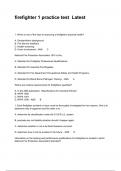 firefighter 1 practice test  Latest Questions With Correct Solutions