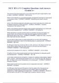 NICU RN A V1 Complete Questions And Answers  Graded A&plus;