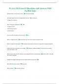 PA Act 120 Exam &num;2 Questions And Answers With Verified Quiz