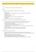 Comprehensive Medical-Surgical Nursing Exam (500 questions)with Answers and Rationale
