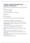 Complex numbers-Questions and Answers 100&percnt;Correct