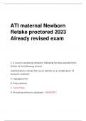 ATI maternal Newborn  Retake proctored 2023  Already revised exam