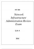 NT 201 NETWORK INFRASTRUCTURE ADMINISTRATION REVIEW EXAM Q & A 2024.