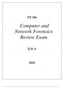 NT 344 COMPUTER AND NETWORK FORENSICS REVIEW EXAM Q & A 2024.