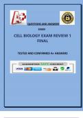 CELL BIOLOGY EXAM REVIEW 1 FINAL