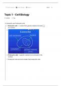 AQA Biology Topic 1 Summary Notes