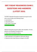 EMT FISDAP READINESS EXAM 2 QUESTIONS AND ANSWERS (LATEST 2024)