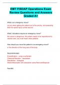 EMT FISDAP Operations Exam Review Questions and Answers Graded A+