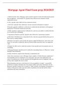 Mortgage Agent Final Exam prep 2024&sol;2025