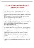 NASM CES Final Exam Questions With 100&percnt; Correct Answers