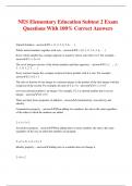 NES Elementary Education Subtest 2 Exam Questions With 100&percnt; Correct Answers