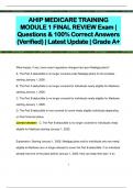 AHIP MEDICARE TRAINING  MODULE 1 FINAL REVIEW Exam |  Questions & 100% Correct Answers  (Verified) | Latest Update | Grade A+ 