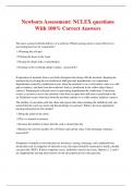 Newborn Assessment&colon; NCLEX questions With 100&percnt; Correct Answers