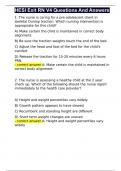 HESI Exit RN V4 Questions And Answers 