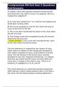 Fundamentals RN Exit Hesi 2 Questions And Answers 