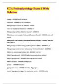 UTA Pathophysiology Exam 1 With Solution