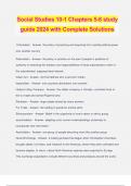 Social Studies 10-1 Chapters 5-8 study guide 2024 with Complete Solutions
