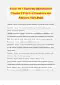 Social 10-1 Exploring Globalization Chapter 5 Practice Questions and Answers 100% Pass
