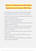 Social 10-1 Related Issue #2 Practice Questions and Answers 100% Pass