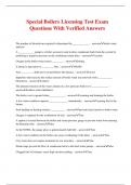 Special Boilers Licensing Test Exam Questions With Verified Answers