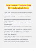 Social 10-1 Unit 4 Test Study Guide 2024 with Complete Solutions