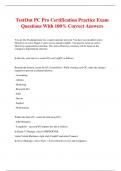 TestOut PC Pro Certification Practice Exam Questions With 100&percnt; Correct Answers