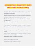 INSY-3303 FINAL EXAM STUDY GUIDE WITH COMPLETE SOLUTIONS
