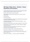 SSI Open Water Diver - Section 1 Exam Questions and Answers 2024
