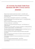 AG Associate Test Study Guide Exam Questions with 100% Correct Answers 2024/2025