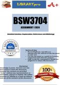 BSW3704 Assignment 1 (COMPLETE ANSWERS) 2024 (653303) - DUE 17 May 2024