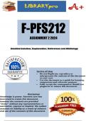 F-PFS212 Assignment 2 (COMPLETE ANSWERS) 2024