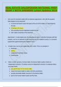 REAL ESTATE SALESPERSON NATIONAL PREP EXAM 1 WITH ANSWERS Latest Updates 2024&period;pdf