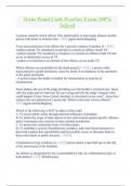 Texas Penal Code Practice Exam 100&percnt; Solved