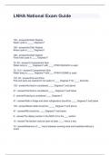 LNHA National Exam Guide Questions and Answers Graded A&plus;