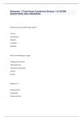 Semester 1 Final Exam Combined &lpar;Exams 1-5&rpar; EXAM  QUESTIONS AND ANSWERS
