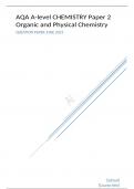 AQA A-level CHEMISTRY Paper 2 Organic and Physical Chemistry  QUESTION PAPER AND MARK SCHEME JUNE 2023