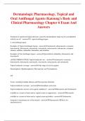 Dermatologic Pharmacology, Topical and Oral Antifungal Agents (Katzung's Basic and Clinical Pharmacology Chapter 6 Exam And Answers