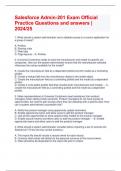 Salesforce Admin-201 Exam Official Practice Questions and answers &vert; 2024&sol;25