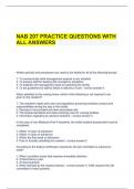 NAB 207 PRACTICE QUESTIONS WITH ALL ANSWERS