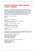 Policing Final Exam &vert; With complete solution &vert; 2024&sol;25
