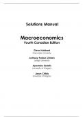 Solutions Manual For Macroeconomics 4th Canadian Edition by Glenn Hubbard, Patrick O'Brien, Jason Childs