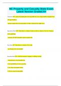 NC Property and Casualty State Exam  Latest Version Graded A&plus;