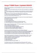 Avaya 71200X Exam &vert; Updated 2024&sol;25