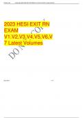 2023 HESI EXIT RN  EXAM  V1.V2,V3,V4,V5,V6,V 7 Latest Volumes